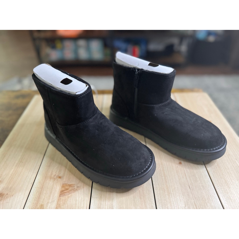 Women's May Faux Suede Booties with Memory Foam Insole - Universal Thread™ Black